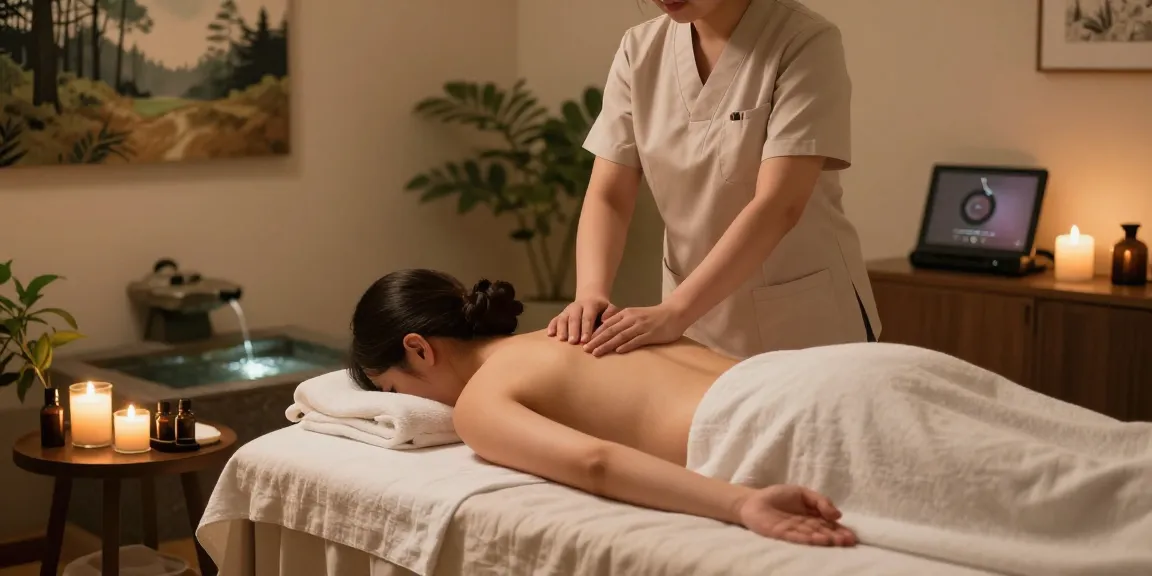 Experience a soothing 남양주출장마사지 in a tranquil wellness studio setting with calming decor.